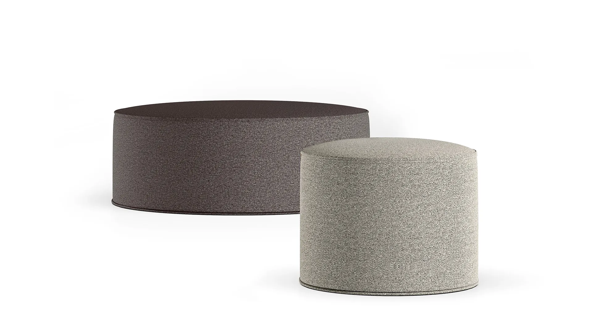 pouf circolare in tessuto mitos