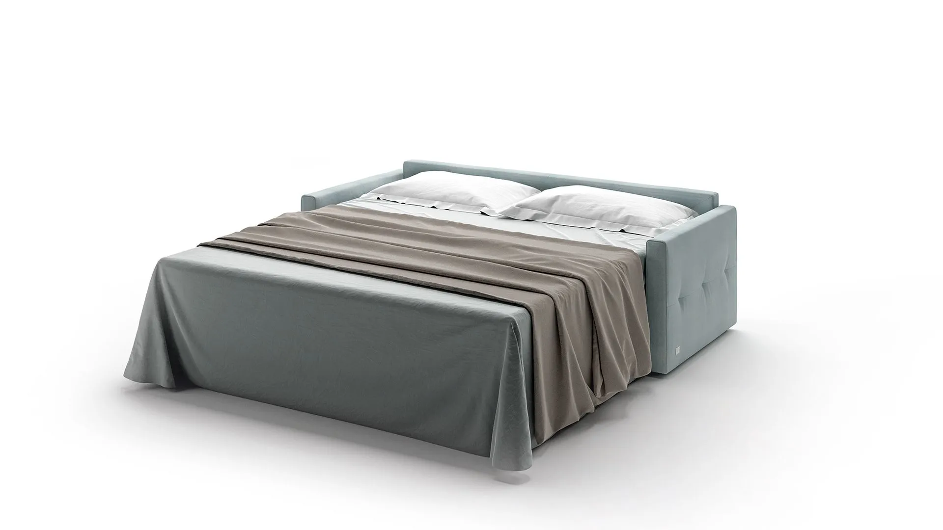 Tibby divano letto aperto azzurro 